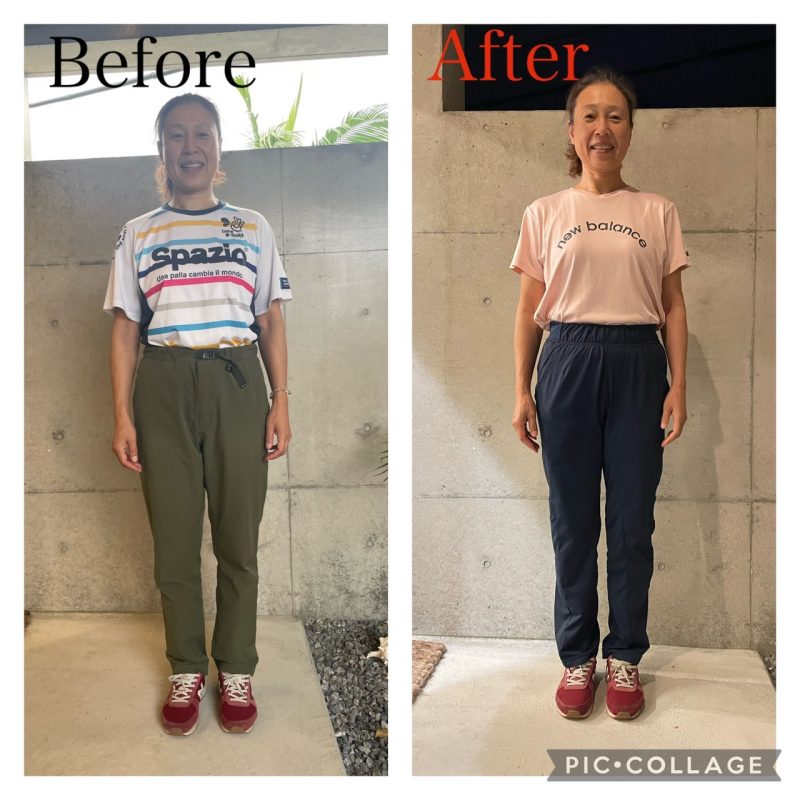 正面からのbefore → after